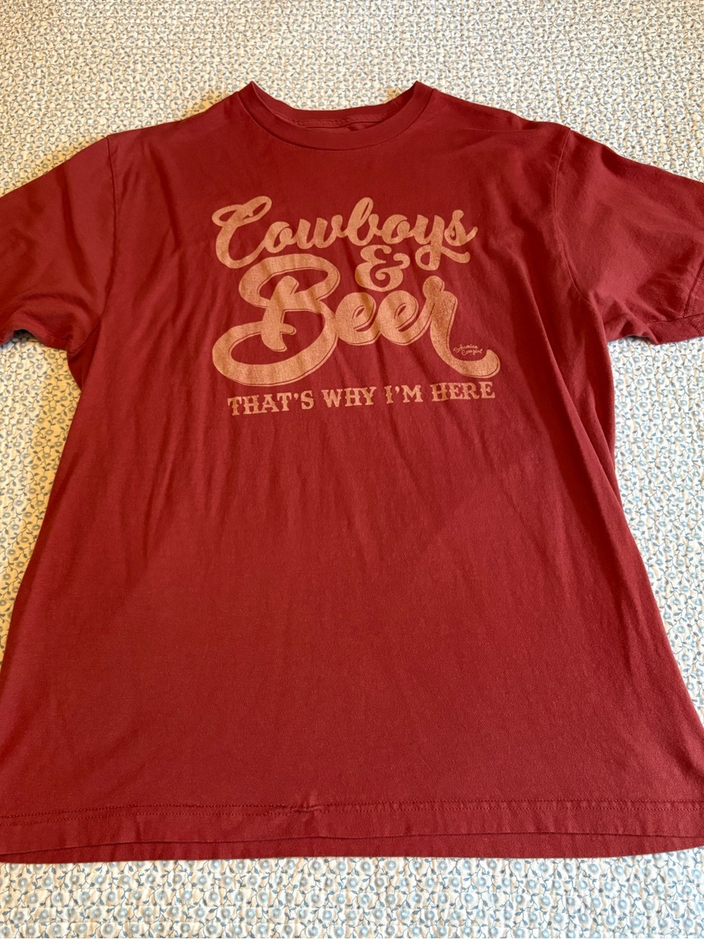 Bohemian Cowgirl “Cowboys & Beer That's Why I'm Here” T-Shirt